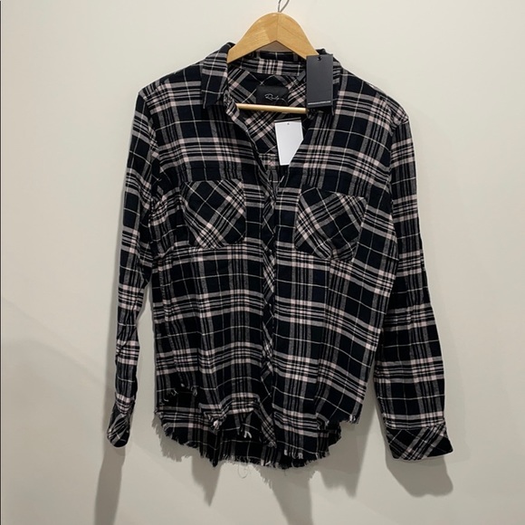 NEW • Rails • Leo Button Down Plaid Shirt Onyx Sm - Picture 6 of 8